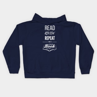 Read. Review. Repeat.  Online Book Club Kids Hoodie